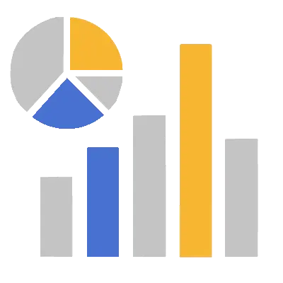 Icon of a graph and pie chart