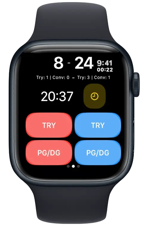 WTR Watch App on Apple Watch.