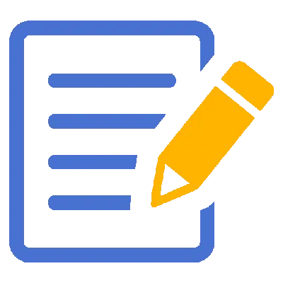 Icon of pen and paper
