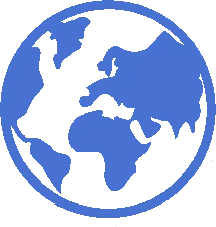 An icon showing the map of the world. 