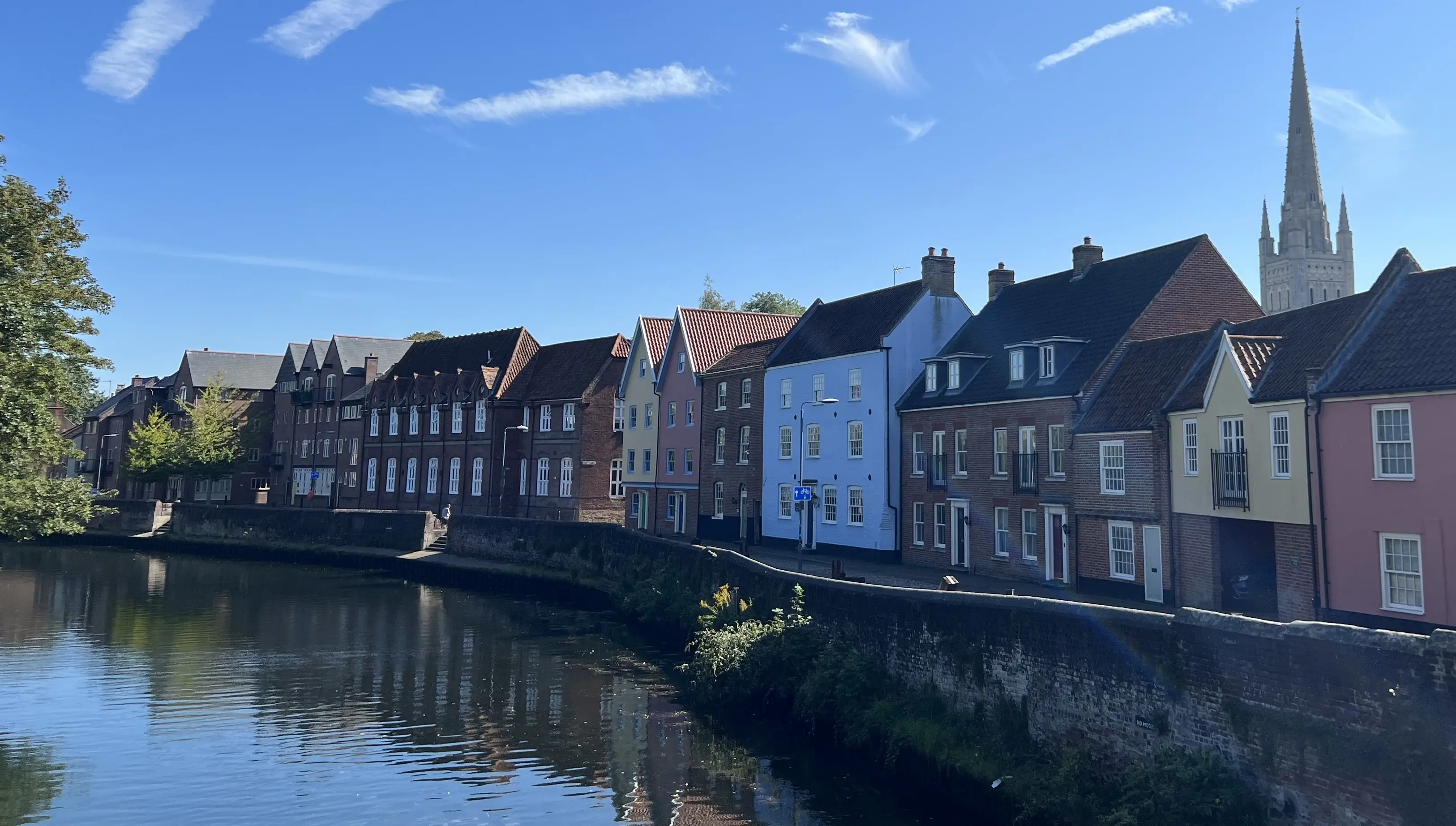 Houses overlooking the River Yare in Norwich.